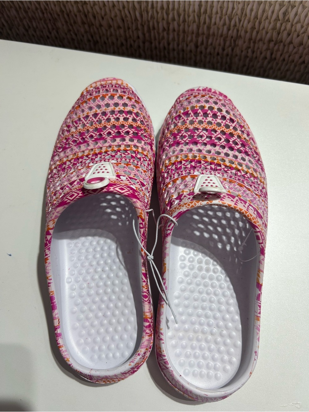 Kids Patterned Slip-On Clogs in Pink